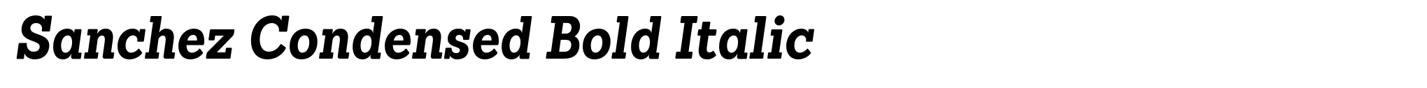 Sanchez Condensed Bold Italic image